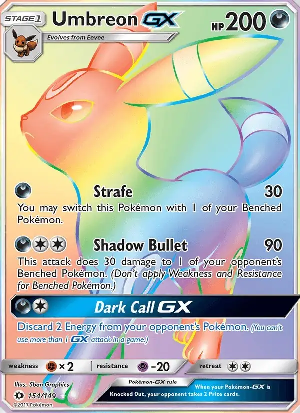 Umbreon GX #154 Sun & Moon PSA 10