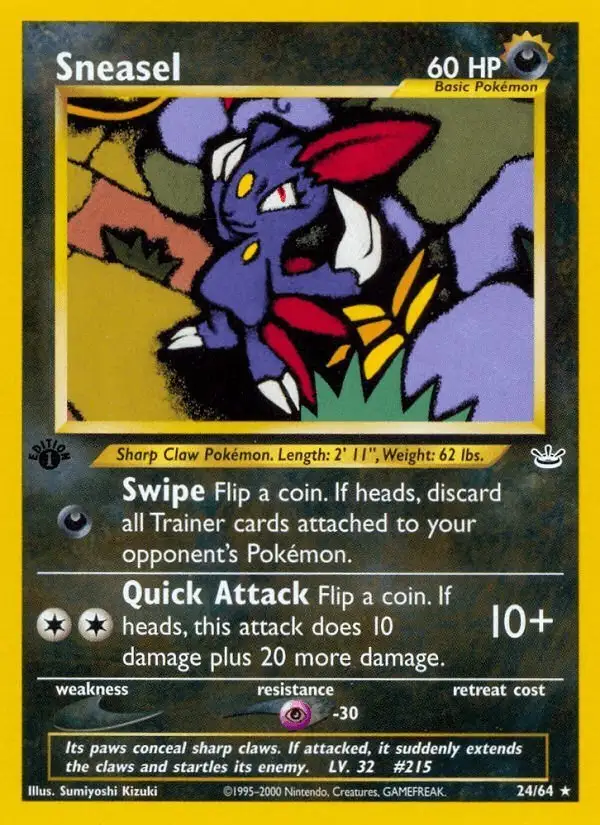 Sneasel #24 Neo Revelation PSA 10