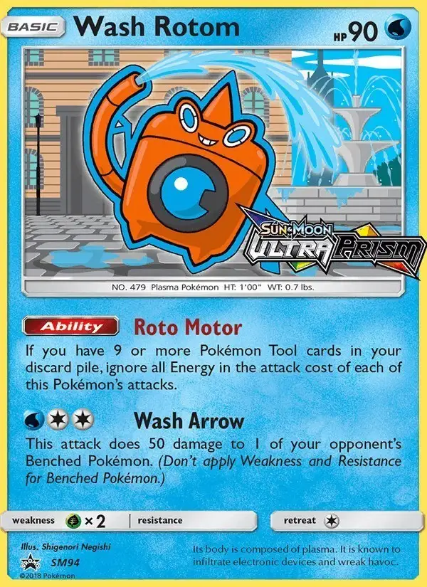 Wash Rotom #SM94 SM Black Star Promos PSA 10