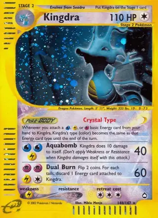 Kingdra #148 Aquapolis PSA 10