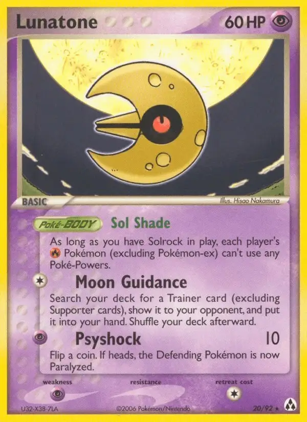 Lunatone #20 Legend Maker PSA 10