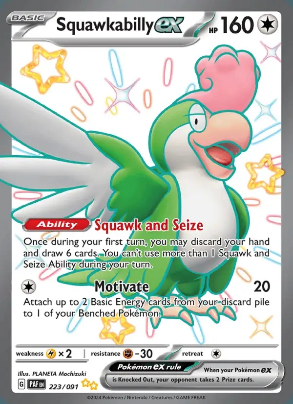 Squawkabilly ex #223 Paldean Fates PSA 10