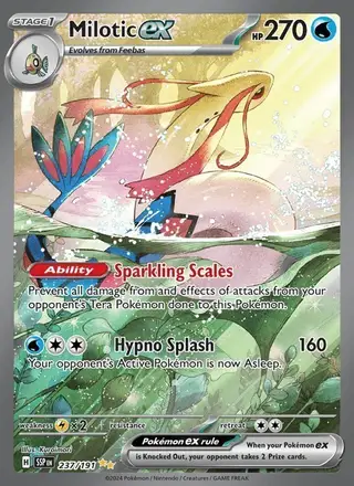 Milotic ex #237 Surging Sparks PSA 10