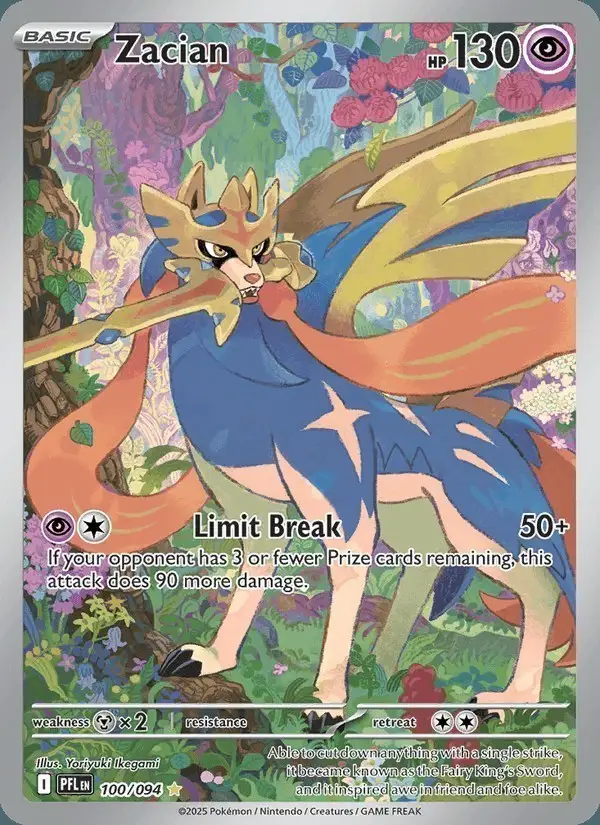 Zacian #100 Phantasmal Flames PSA 10