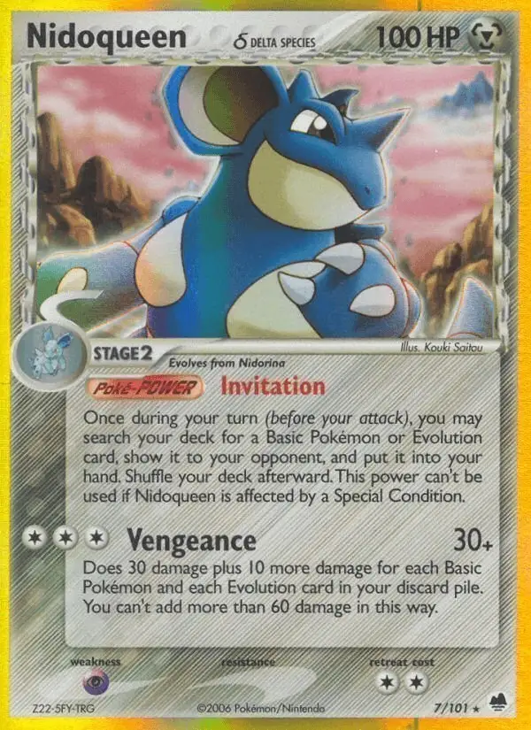 Nidoqueen δ #7 Dragon Frontiers PSA 10
