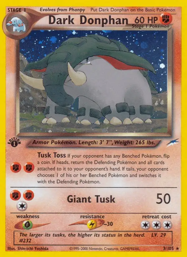 Dark Donphan #3 Neo Destiny PSA 10