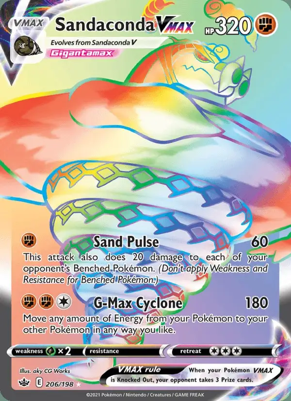 Sandaconda VMAX #206 Chilling Reign PSA 10