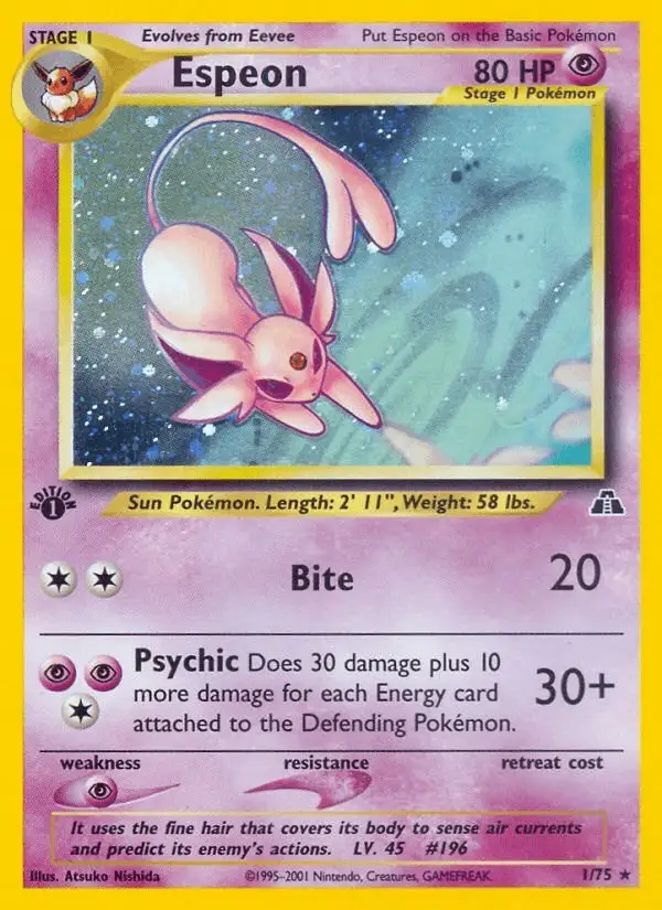 Espeon #1 Neo Discovery PSA 10