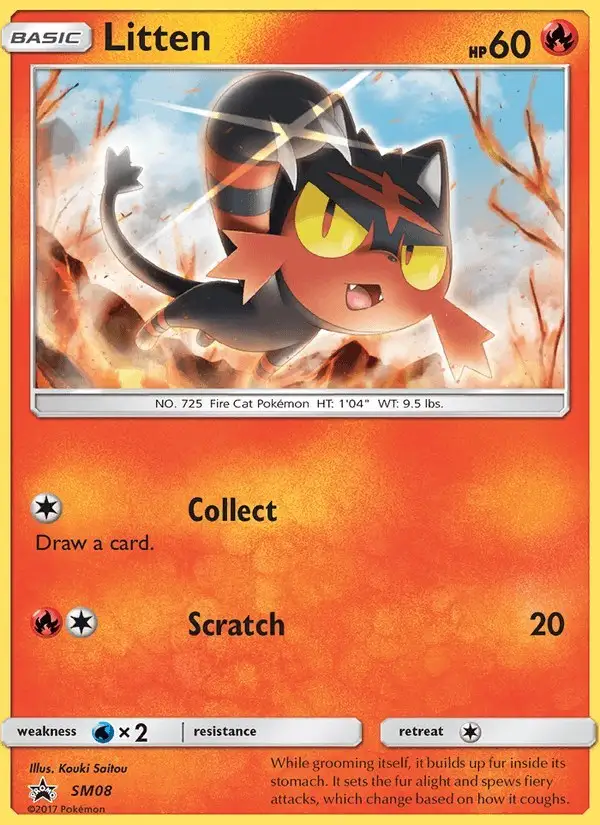 Litten #SM08 SM Black Star Promos PSA 10